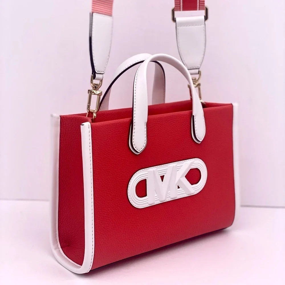 Michael Kors Gigi Small Embossed Pebbled Leather Messenger Bag